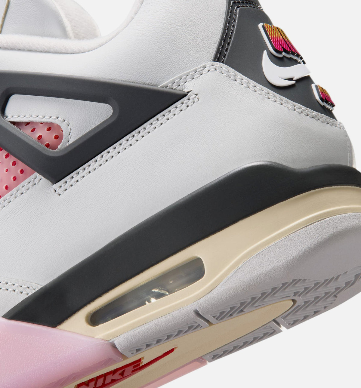 Air Jordan 4 Retro Comic Men's Shoes - Off White/Fire Pink/Anthracite