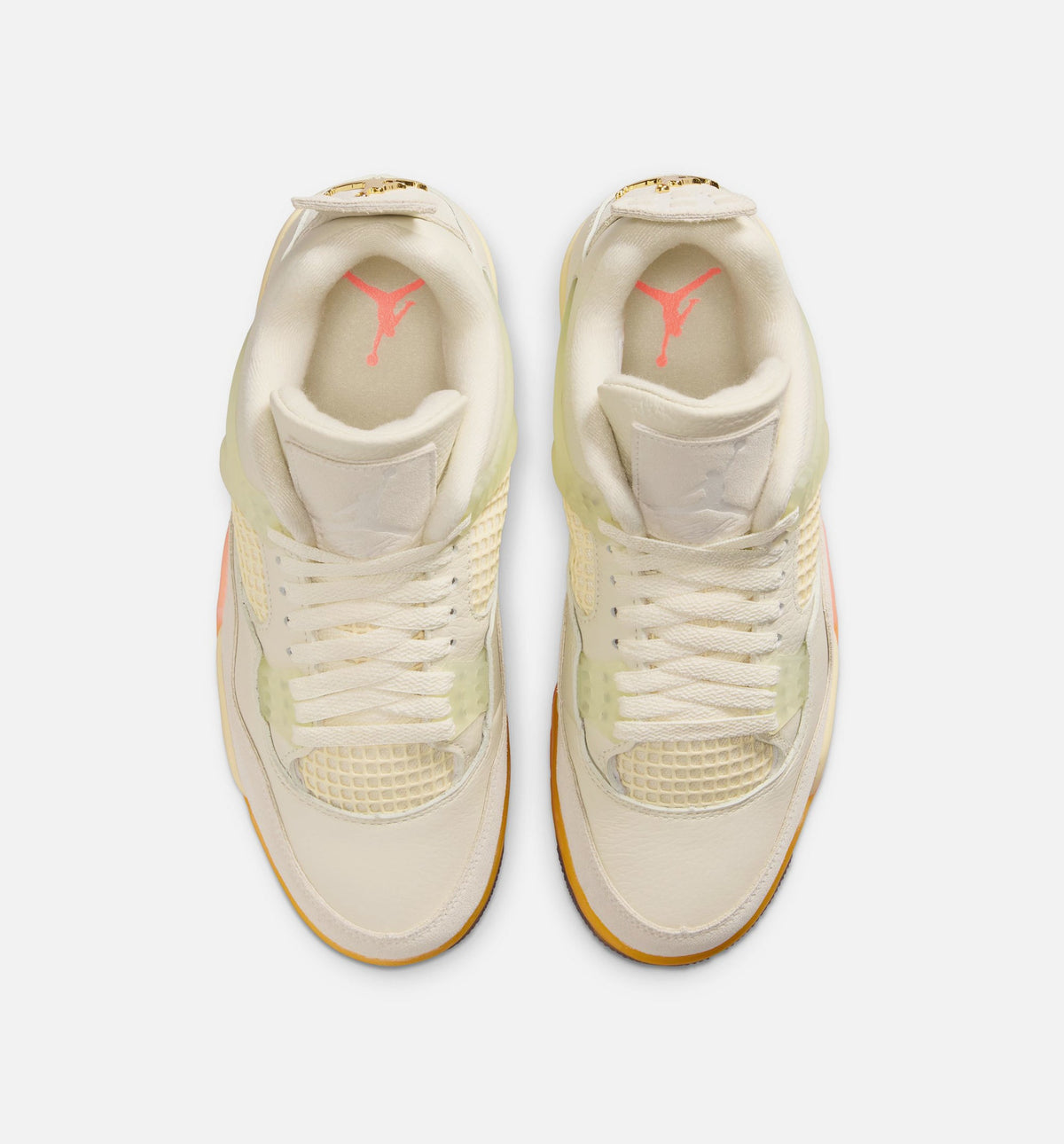 Air Jordan 4 Retro Birds of Paradise Women's Shoes - Coconut Milk/Metallic Gold/Muslin/Bright Mango/Sundial/Black