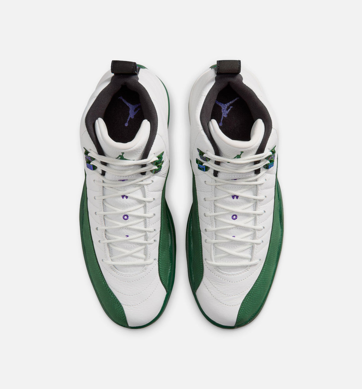 Air Jordan 12 Retro Idols Become Rivals Men's Shoes - Summit White/Gorge Green/Fierce Purple