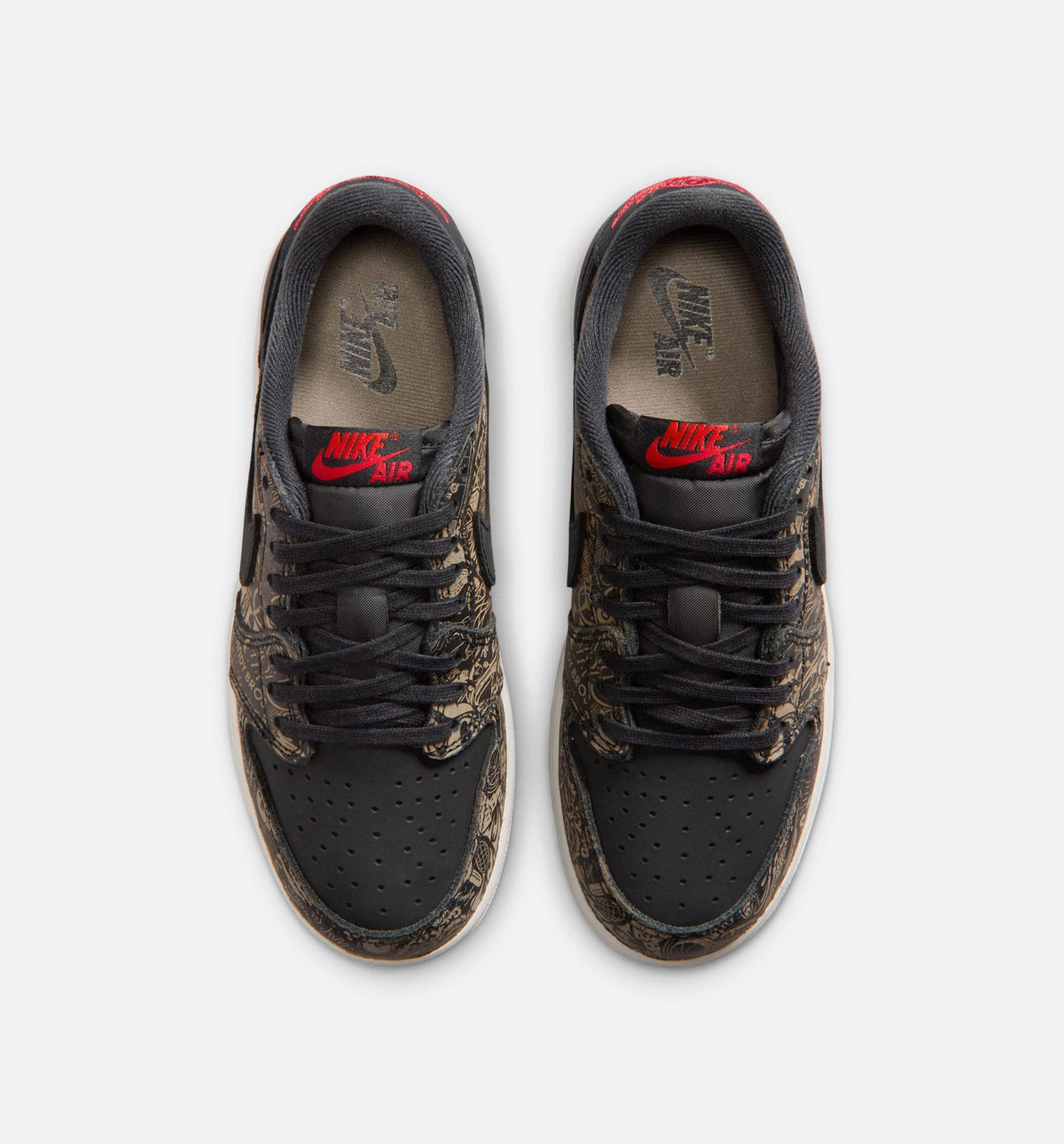 Air Jordan 1 Retro Low OG Laser Black & Varsity Red Grade School Shoes - Black/Varsity Red/Summit White