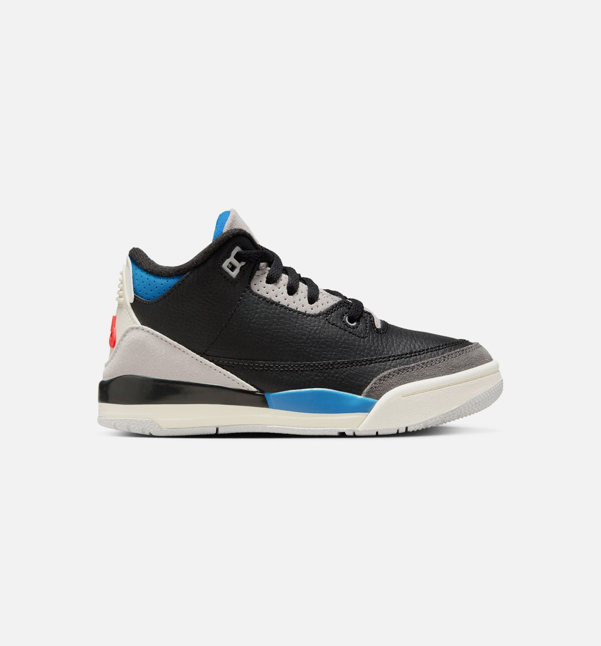 Air Jordan 3 Retro OG Rare Air Preschool Shoes - Black/Chile Red/Neutral Grey