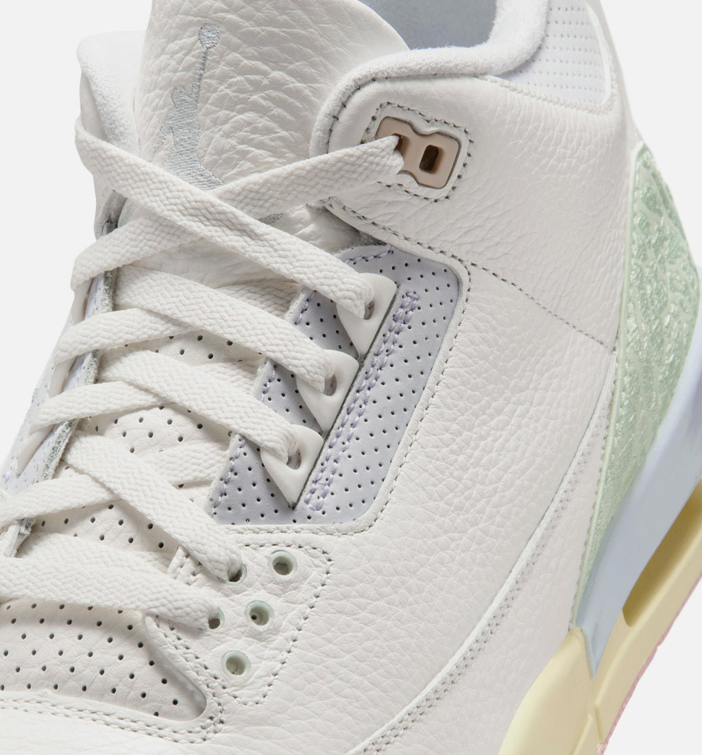 Air Jordan 3 Retro Sail and Jade Aura Men's Shoes - Sail/Jade Aura/Aura/Iced Carmine