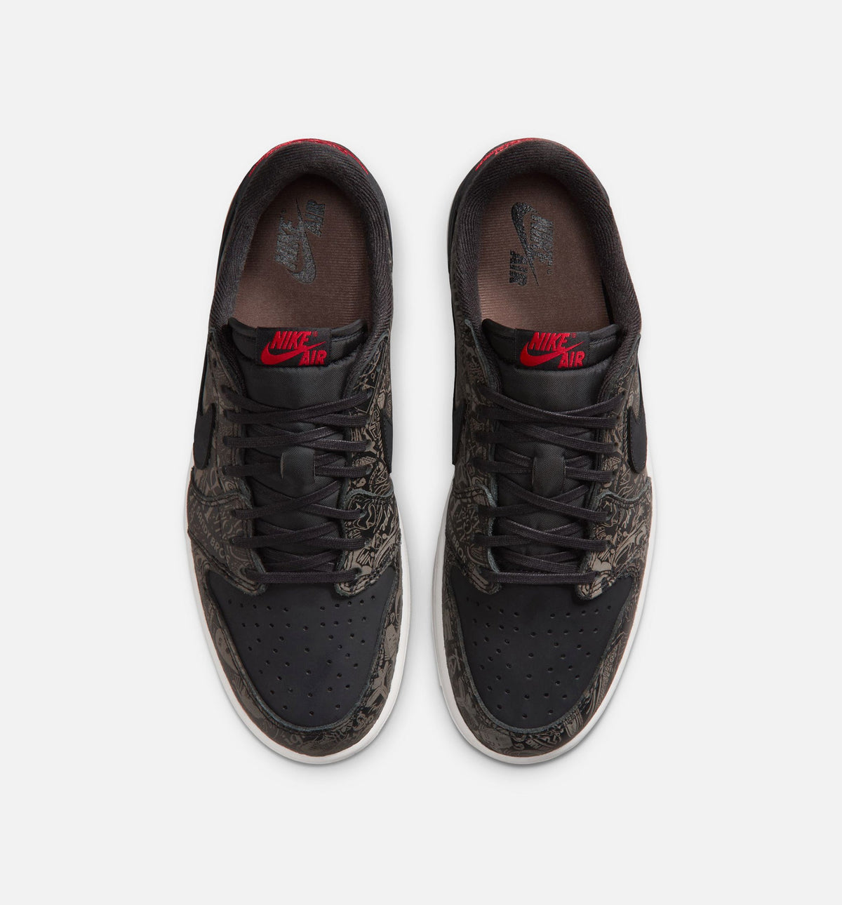 Air Jordan 1 Retro Low OG Laser Black & Varsity Red Men's Shoes - Black/Varsity Red/Summit White