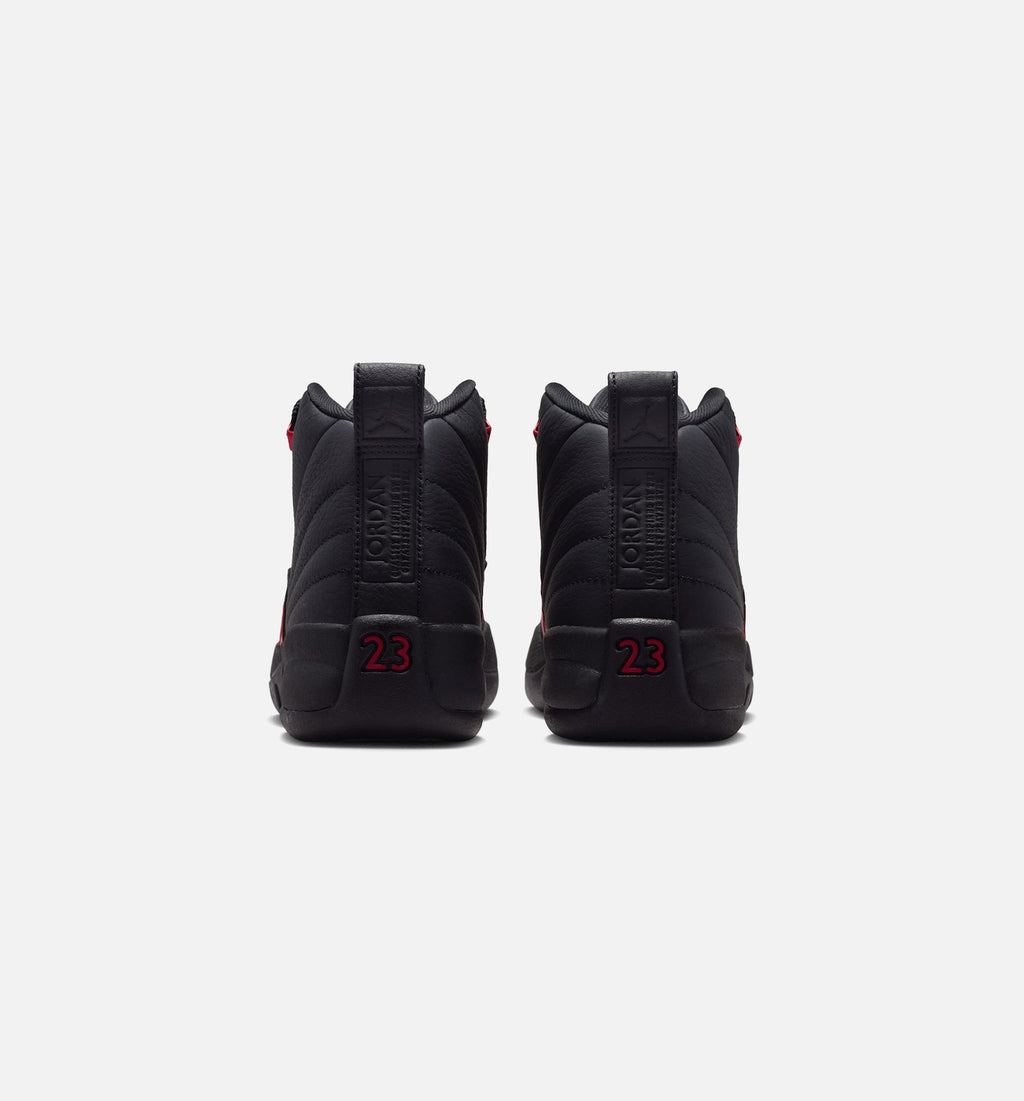 Air Jordan 12 Retro Bloodline Grade School Shoes - Black/Varsity Red