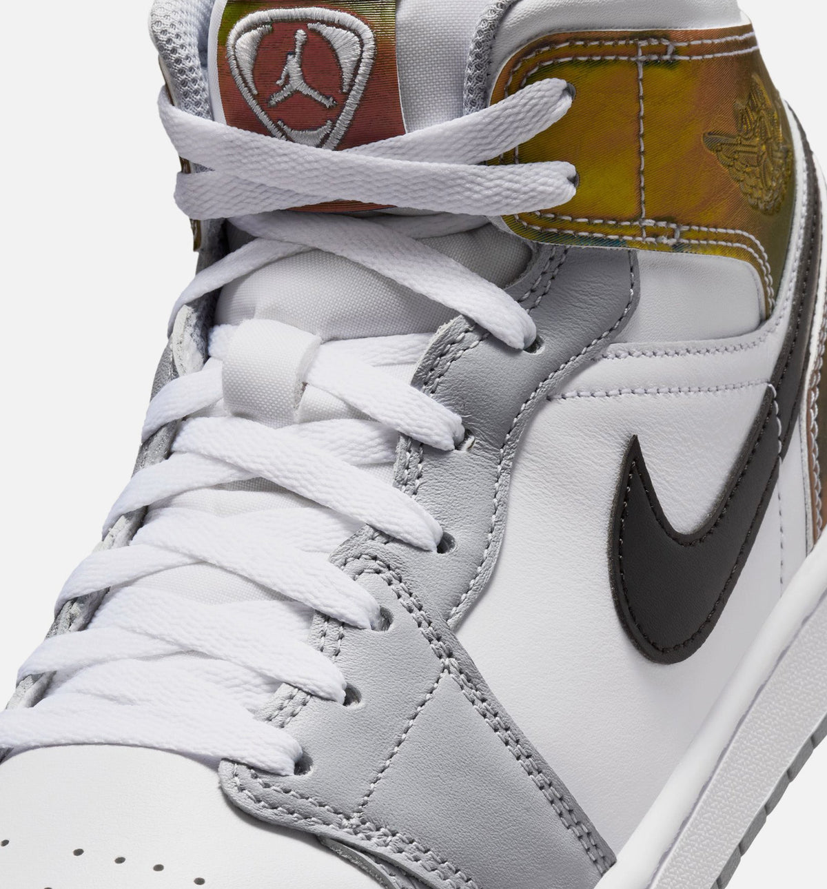 Air Jordan 1 Mid SE Men's Shoes - Black/White/Wolf Grey