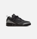 Spizike Low Men's Basketball Shoes - Black/Black/Metallic Silver