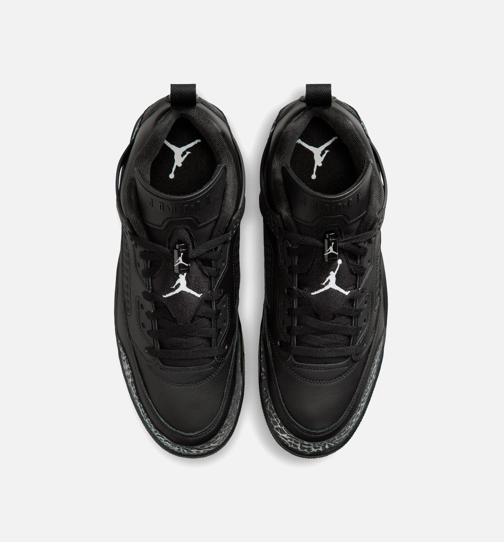 Spizike Low Men's Basketball Shoes - Black/Black/Metallic Silver