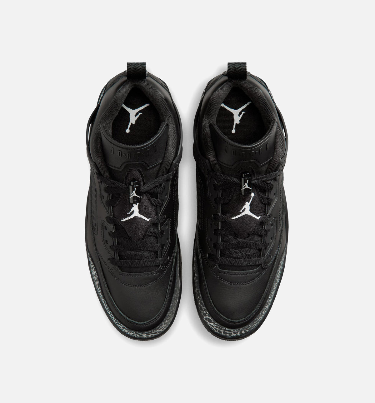 Spizike Low Men's Basketball Shoes - Black/Black/Metallic Silver