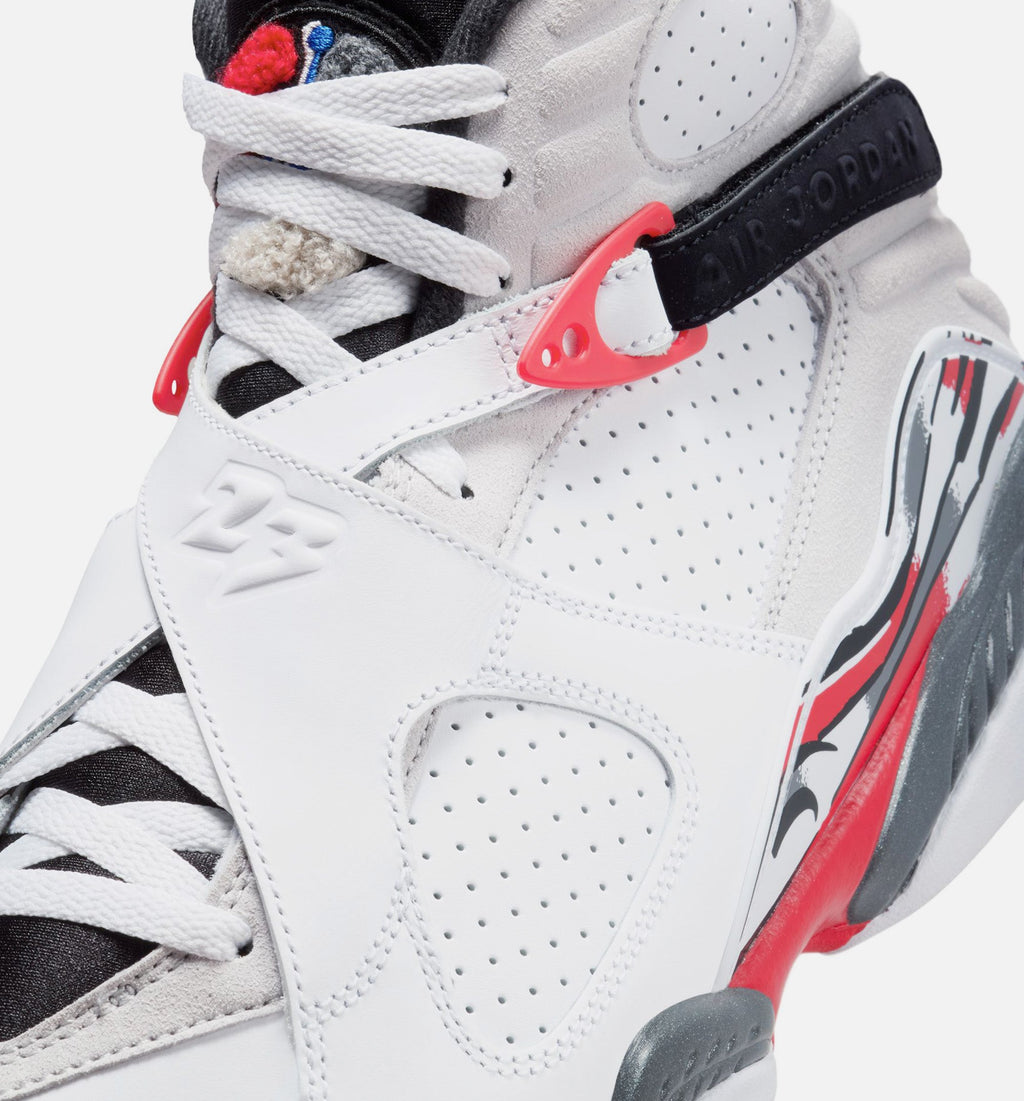 Air Jordan 8 Retro White and True Red Men's Shoes - White/Black/True Red