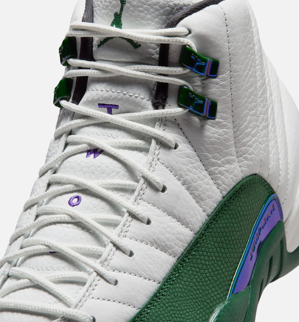 Air Jordan 12 Retro Idols Become Rivals Men's Shoes - Summit White/Gorge Green/Fierce Purple
