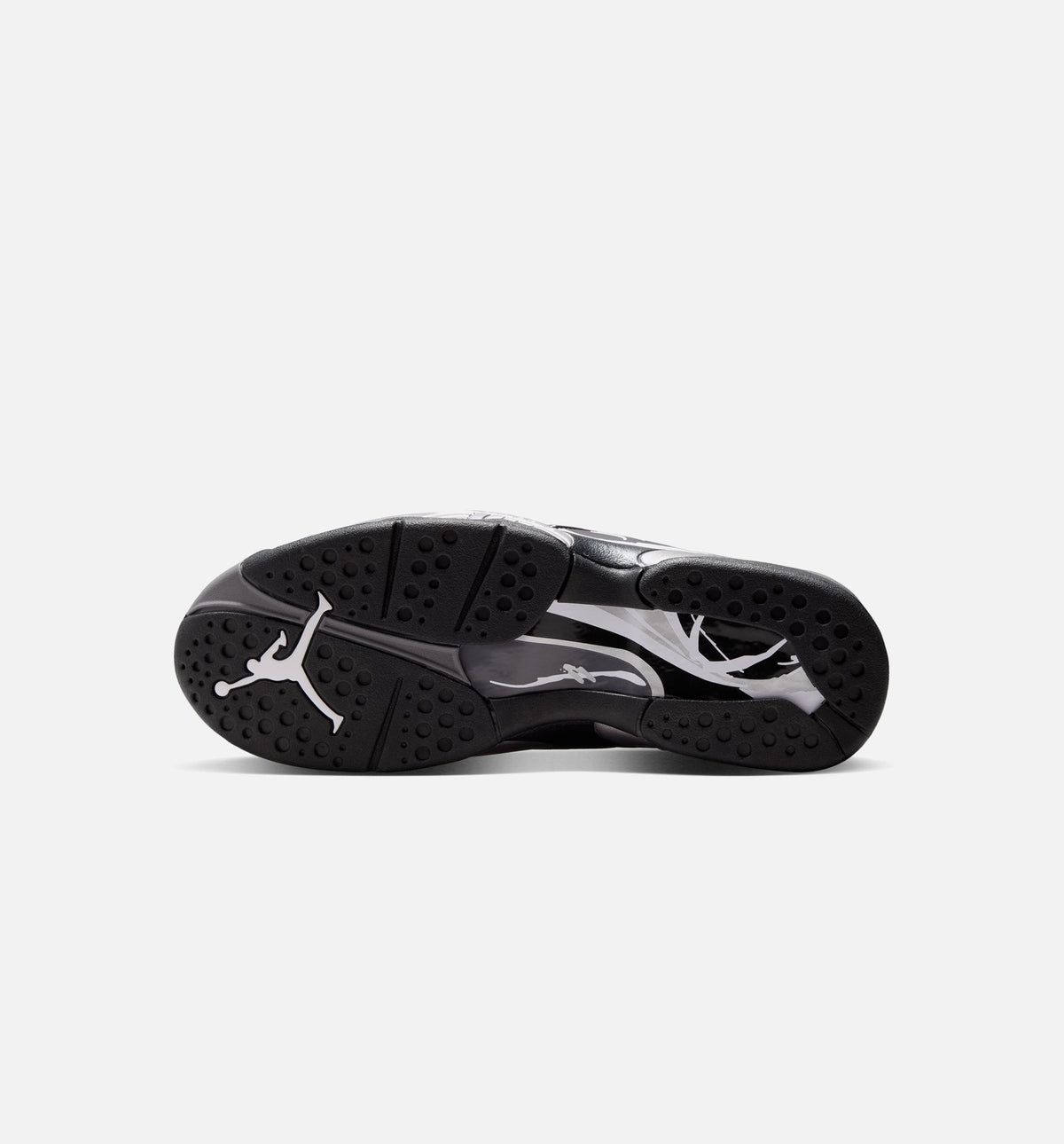Air Jordan 8 Retro Chrome Black and Light Graphite Men's Shoes - Black/White/Light Graphite