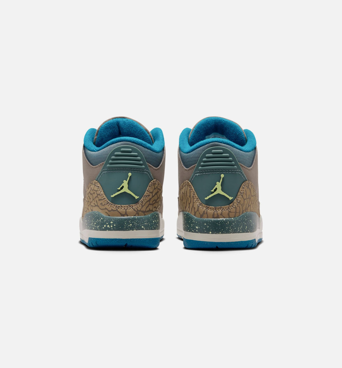 Air Jordan 3 Retro Olive Grey Preschool Shoes - Olive Grey/Green Abyss/Khaki/Sea Glass
