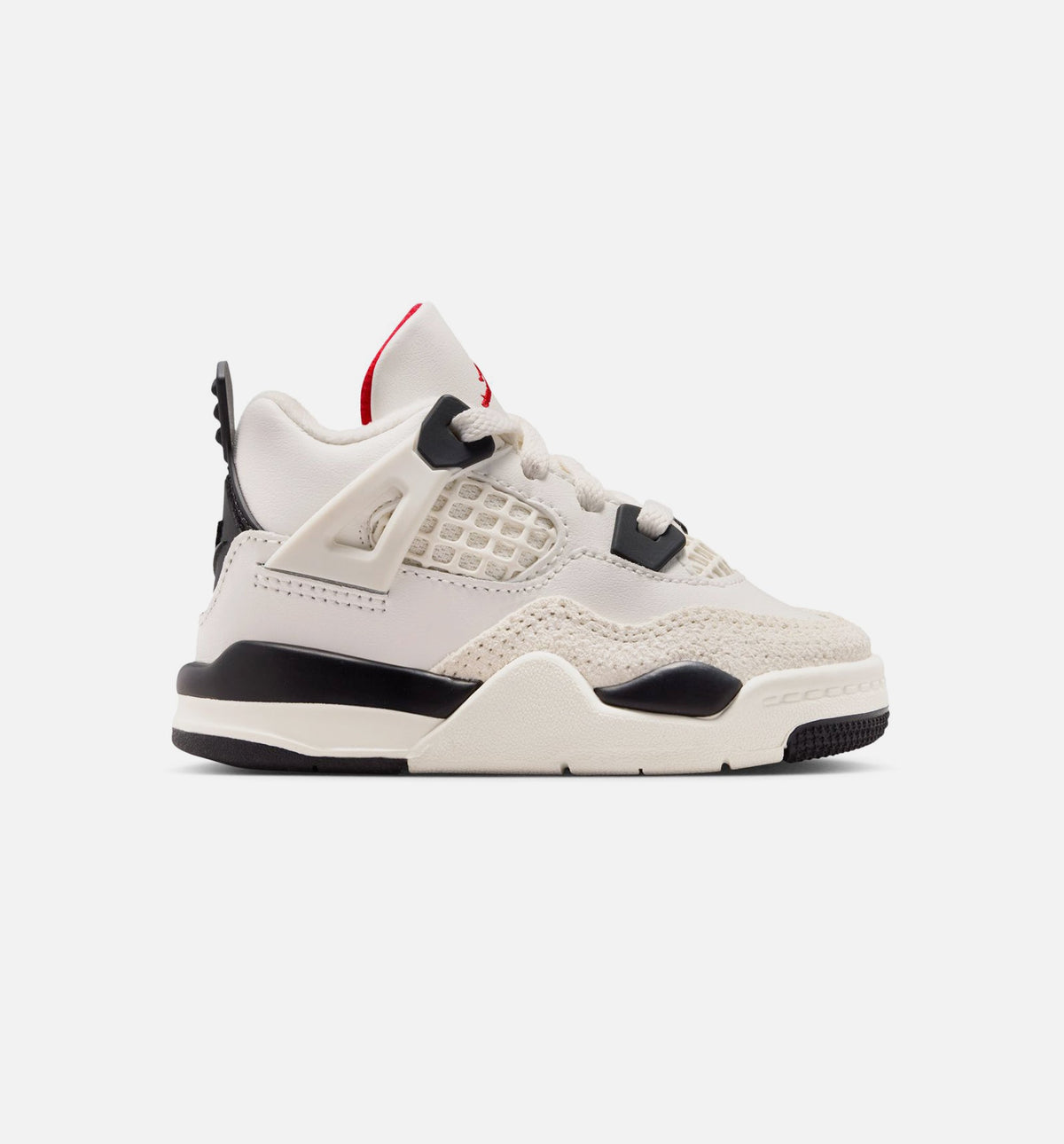 Air Jordan 4 Retro Flight Club Infant & Toddler Shoes - Sail/Black/University Red