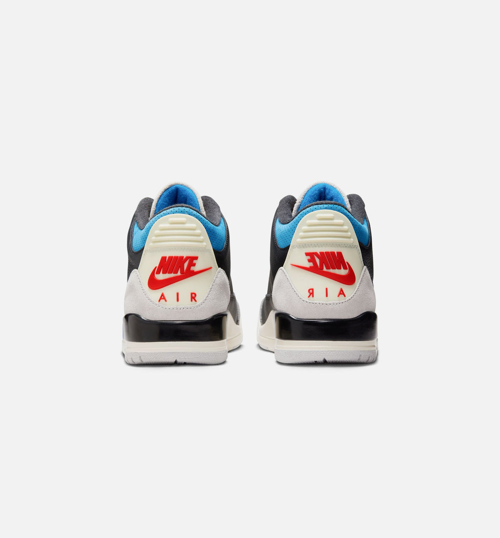 Air Jordan 3 Retro OG Rare Air Men's Shoes - Black/Chile Red/Neutral Grey
