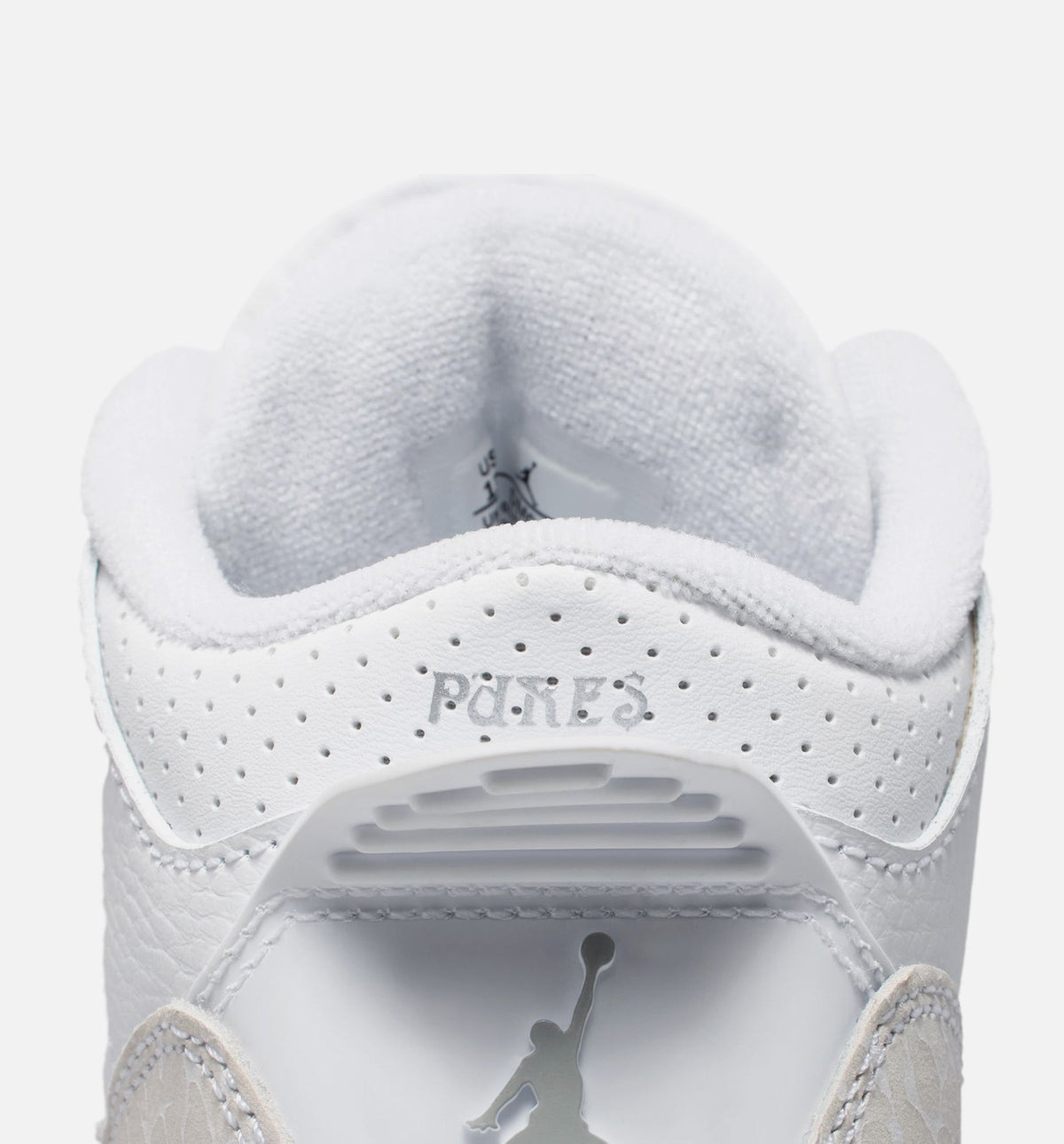 Air Jordan 3 Retro White and Silver Preschool Shoes - White/Metallic Silver