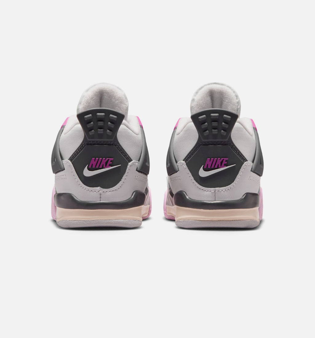 Air Jordan 4 Retro Comic Infant & Toddler Shoes - Off White/Fire Pink/Anthracite