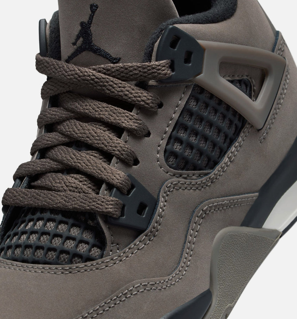 Air Jordan 4 Retro Cave Stone and Black Preschool Shoes - Cave Stone/Black/Moon Particle