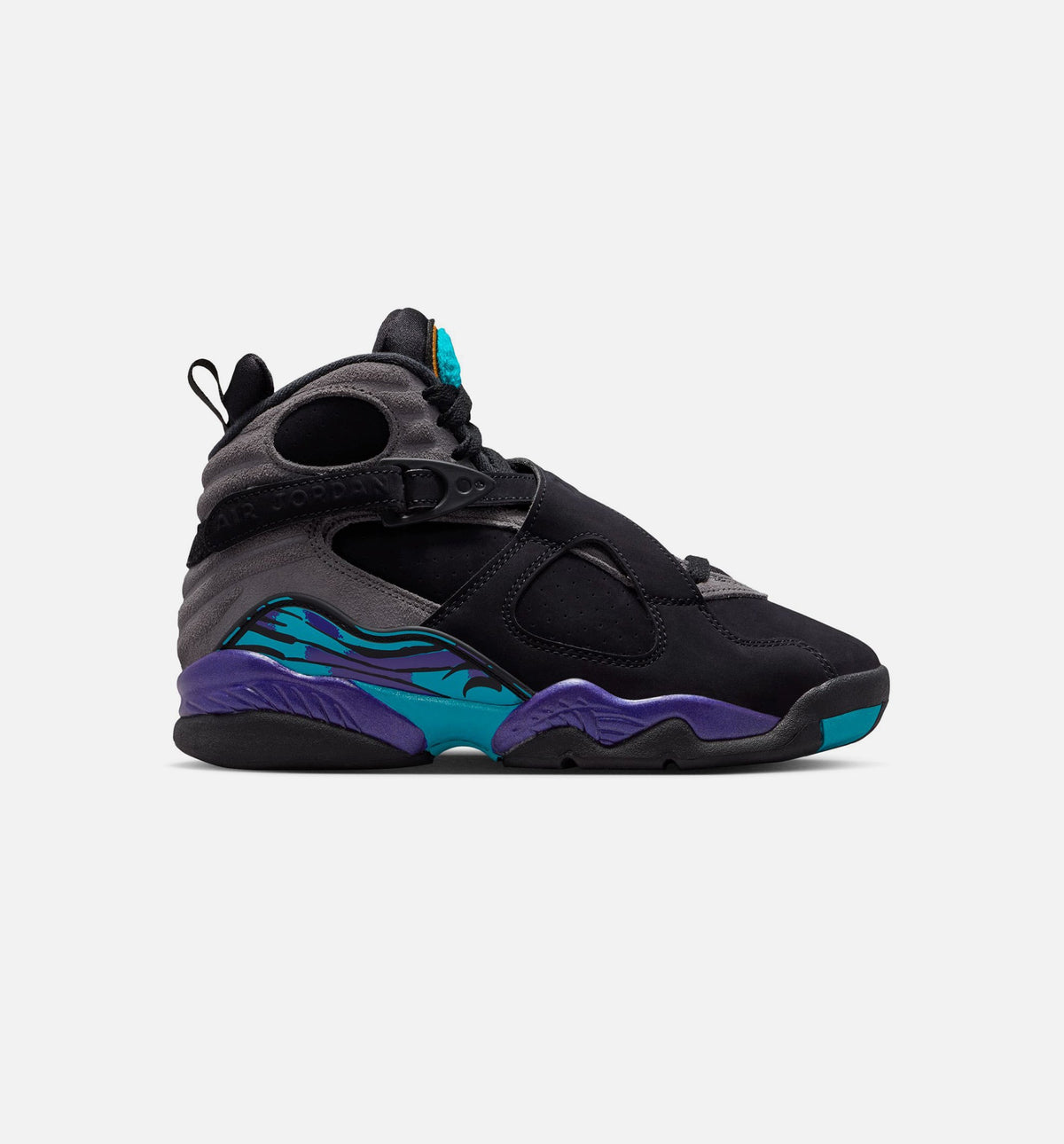 Air Jordan 8 Retro Aqua Grade School Shoes - Black/Multi-Color/Bright Concord/Multi-Color