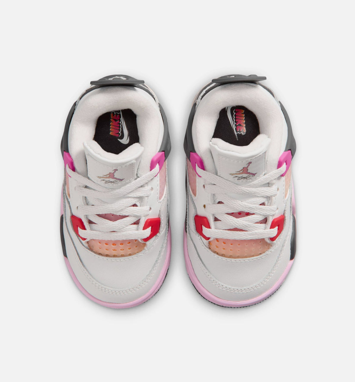 Air Jordan 4 Retro Comic Infant & Toddler Shoes - Off White/Fire Pink/Anthracite