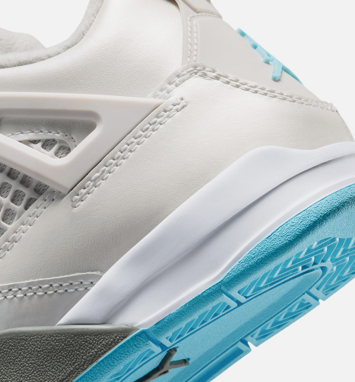Air Jordan 4 Retro Blue Chill Preschool Shoes - Photon Dust/Blue Chill/Flat Pewter/White/Blue Tint