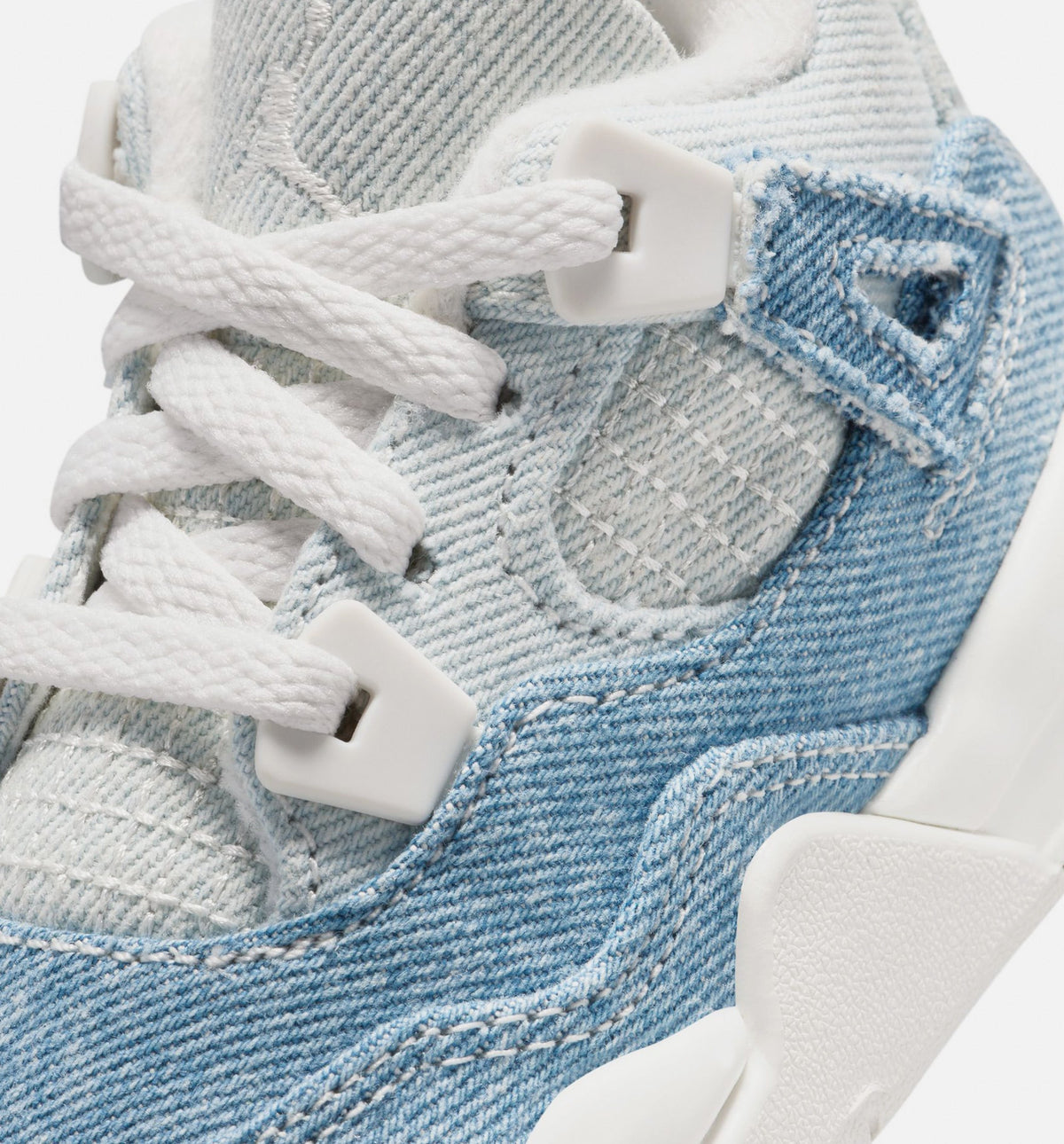 Air Jordan 4 Retro Worn Blue Infant & Toddler Shoes - Sail/Worn Blue/Metallic Gold