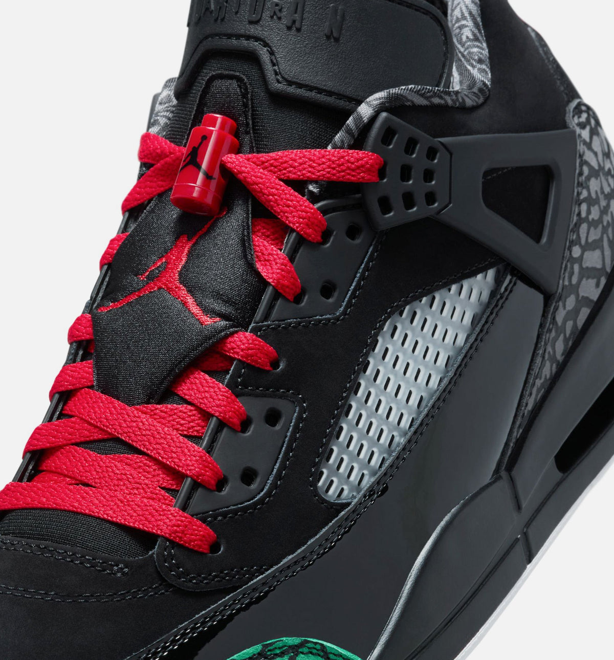 Spizike Low Men's Shoes - Black/Classic Green/White/Varsity Red