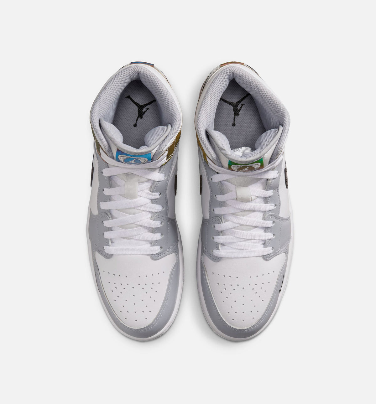 Air Jordan 1 Mid SE Men's Shoes - Black/White/Wolf Grey
