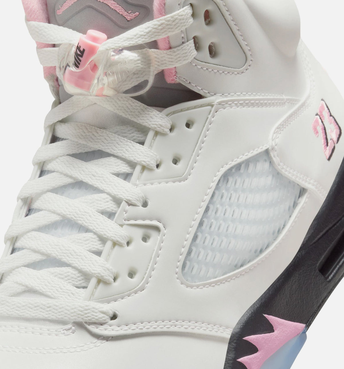 Air Jordan 5 Retro Medium Soft Pink Men's Shoes - White/Soft Pink/Black
